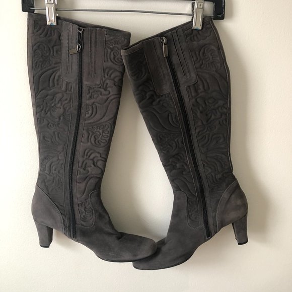 Vera Cuoi Gray Soft Leather Boots - Like New - Picture 3 of 5